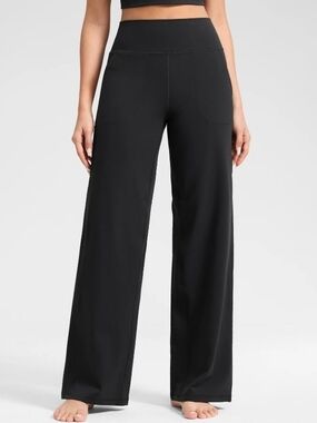 CRZ YOGA Butterluxe Wide Leg High-Rise Women's Pants in Black New Without Tags